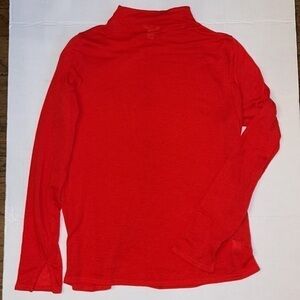 Nine West Red Mock Turtleneck Wool Blend Top In Women's Medium